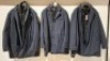 3 X BRAND NEW DAN JOHN CAPPOTTO TECNICO NAVY COATS IN SIZES 56-58-60 - &pound;139.99 PP