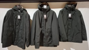 3 X BRAND NEW DAN JOHN GIUBOTTO TECNICO GREEN HOODED JACKETS IN SIZES 2XL -3XL - £179.99 PP