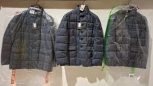 3 X BRAND NEW DAN JOHN GIACCA TRAPUNTATA BLUE COATS IN SIZES L-2XL - £139.99 PP