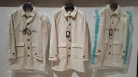 3 X BRAND NEW DAN JOHN CABAN PANNO CREAM JACKETS IN SIZES 52-54-56 - &pound;149.99 PP