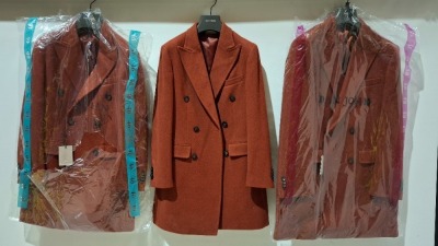 3 X BRAND NEW DAN JOHN CAPPOTTO DOPPIO RED JACKETS IN SIZES 46-58 - £149.99 PP