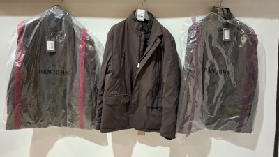 3 X BRAND NEW DAN JOHN TECHNICA FIELD JACKETS IN GREY SIZES XL-2XL-3XL - £149.99 PP
