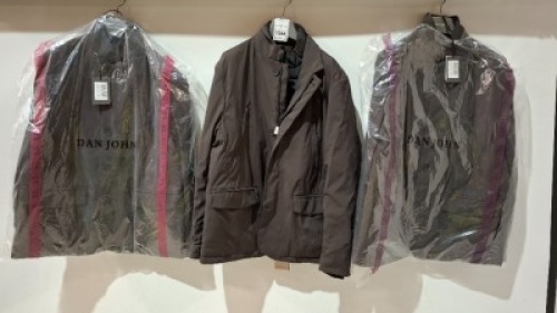 3 X BRAND NEW DAN JOHN TECHNICA FIELD JACKETS IN GREY SIZES XL-2XL-3XL - &pound;149.99 PP