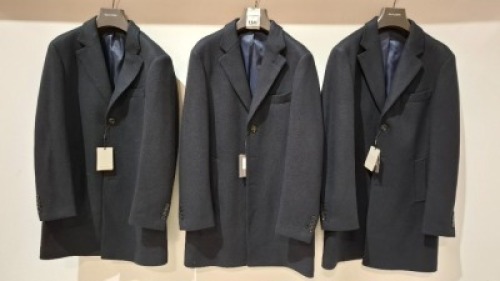 3 X BRAND NEW DAN JOHN COPPATTO MONOPETTO NAVY JERSEY JACKETS IN SIZES 46-50-52 - &pound;139.99 PP
