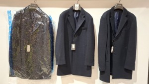 3 X BRAND NEW DAN JOHN COPPATTO MONOPETTO NAVY JERSEY JACKETS IN SIZES 48-54- £139.99 PP