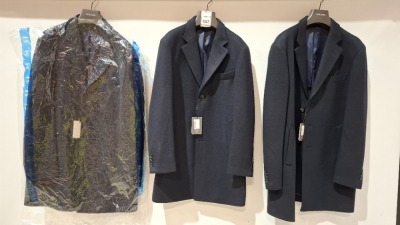 3 X BRAND NEW DAN JOHN COPPATTO MONOPETTO NAVY JERSEY JACKETS IN SIZES 48-54- £139.99 PP
