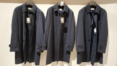 3 X BRAND NEW DAN JOHN CAPPOTTO MONOPETTO MULTI NAVY JACKETS IN SIZES 50-52-54 - £189.99 PP