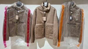 3 X BRAND NEW DAN JOHN TAUPE BOMBER ECO SUEDE JACKETS IN SIZES XL-2XL-3XL £119.99 PP