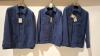 3 X BRAND NEW DAN JOHN MELANGE NAVY OVERSHIRTS IN SIZES L-3XL - £149.99 PP