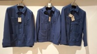 3 X BRAND NEW DAN JOHN MELANGE NAVY OVERSHIRTS IN SIZES L-3XL - &pound;149.99 PP