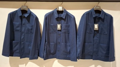 3 X BRAND NEW DAN JOHN MELANGE NAVY OVERSHIRTS IN SIZE XL- £149.99 PP
