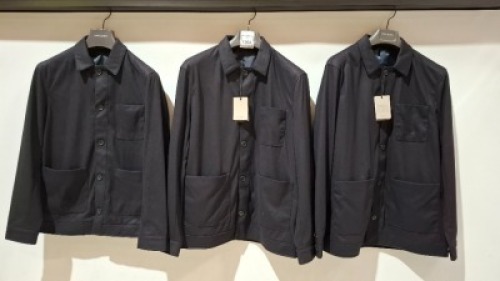3 X BRAND NEW DAN JOHN DARK PURPLE JERSEY OVERSHIRTS IN SIZES XL-XXL - &pound;159.99 PP