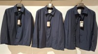 3 X BRAND NEW DAN JOHN CORTO TECNICO TRENCH COAT IN NAVY IN SIZES S-2XL-3XL- &pound;99.99 PP
