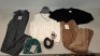20 X BRAND NEW PIECE MIXED DAN JOHN CLOTHING LOT TO INCLUDE CORDROY PANTS - CREW NECK JUMPERS - SUIT PANTS - BEANIE HATS - BELTS - KNITTED VESTS ETC