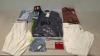 20 X BRAND NEW PIECE MIXED DAN JOHN CLOTHING LOT TO INCLUDE 3 PACK OF SOCKS - CARD HOLDERS - BELTS - KNITTED JUMPERS - BEANIE HATS - CREW NECK JUMPERS - KNITTED VESTS ETC