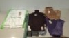 20 X BRAND NEW PIECE MIXED DAN JOHN CLOTHING LOT TO INCLUDE TIES - BELTS - BOMBER JUMPERS - KNITTED VESTS - TURTLE NECK JUMPERS - CARD HOLDERS ETC