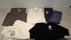 20 X BRAND NEW PIECE MIXED DAN JOHN CLOTHING LOT TO INCLUDE KNITTED VESTS - TURTLE NECK JUMPERS - CARDIGANS - CREW NECK JUMPERS - CORDROY PANTS ETC