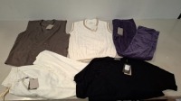 20 X BRAND NEW PIECE MIXED DAN JOHN CLOTHING LOT TO INCLUDE KNITTED VESTS - TURTLE NECK JUMPERS - CARDIGANS - CREW NECK JUMPERS - CORDROY PANTS ETC