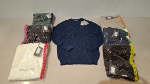 15 X BRAND NEW PIECE MIXED DAN JOHN CLOTHING LOT TO INCLUDE CREW NECK JUMPERS - TURTLE NECK JUMPERS IN VARIOUS COLOURS AND STYLES