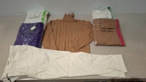15 X BRAND NEW PIECE MIXED DAN JOHN CLOTHING LOT TO INCLUDE CREW NECK JUMPERS - TURTLE NECK JUMPERS IN VARIOUS COLOURS AND STYLES
