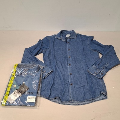 15 X BRAND NEW DAN JOHN CAMICIA DENIM LAVAGGIO SHIRTS IN VARIOUS SIZES