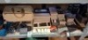 75 + PIECE BRAND NEW MIXED DAN JOHN LOT TO INCLUDE ECOMONTE JACKET - TURTLE NECK JUMPER - BEANIE HATS - GLOVES - TIES - TRAVEL BAG - BELTS - SOCKS - ETC ALL ON ONE SHELF - 2