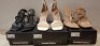 30 X BRAND NEW MISSGUIDED MIXED SHOE LOT TO INCLUDE BASIC BARLEY THERE SHOES IN BLACK - BLOCK HEEL TIE UP SANDALS IN BLACK - POINTED TOE STILETTOS IN NUDE - ALL IN SIZE 8