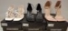 30 X BRAND NEW MISSGUIDED MIXED SHOE LOT TO INCLUDE MID HEEL BLOCK BARLEY THERE FAUX LEATHER IN BLACK - SQAURE TOE PATTERN HEELED SANDAL - STRAP ROING HEELED SANDALS ETC IN SIZE 6