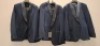 3 X BRAND NEW DAN JOHN BLUE SMOOKING REVER FULL SUITS IN SIZES 50-52-56- RRP-&pound;239.99 PP