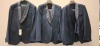 3 X BRAND NEW DAN JOHN BLUE SMOOKING REVER FULL SUITS IN SIZES 48-50-54- RRP-£239.99 PP