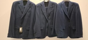 3 X BRAND NEW DAN JOHN BLUE CHECK ABITO FINESTRATO FULL SUITS IN SIZES 48-50-52- RRP-£239.99 PP