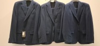 3 X BRAND NEW DAN JOHN BLUE CHECK ABITO FINESTRATO FULL SUITS IN SIZES 48-50-52- RRP-&pound;239.99 PP