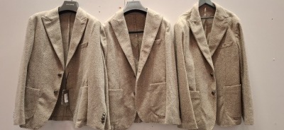 5 X BRAND NEW DAN JOHN GIACCA JERSEY SPIGATA BIEGE/CREAM SU8IT BLAZERS IN SIZE 44-50 RRP£179.99 PP