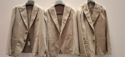 5 X BRAND NEW DAN JOHN GIACCA JERSEY SPIGATA BIEGE/CREAM SU8IT BLAZERS IN SIZE 44-50 RRP&pound;179.99 PP
