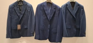 5 X BRAND NEW DAN JOHN GIACCA COMPONIBLE BLUE SUIT BLAZERS IN SIZE 44-58-60 ETC RRP-£129.99