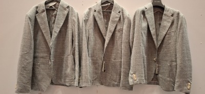 5 X BRAND NEW DAN JOHN GIACCA PIED DE POULE SUIT BLAZERS IN SIZES 50-52-56 - RRP-£199.99