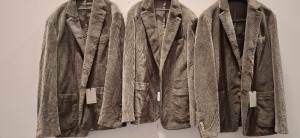 5 X BRAND NEW DAN JOHN GIACCA VELLUTO LAVATO BROWN CORDROY SUIT BLAZERS IN SIZES 46-54-58 ETC RRP-£159.99 PP