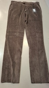10 X BRAND NEW MIXED DAN JOHN SUIT PANTS LOT IN VARIOUS STYLES AND COLOURS TO INCLUDE BROWN AND BLUE CORDROY SUIT PANTS IN VARIOUS SIZES RRP-£49.99 PP
