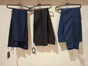 10 X BRAND NEW MIXED DAN JOHN SUIT PANTS LOT IN VARIOUS STYLES AND COLOURS TO INCLUDE BLUE - NAVY - BLACK RRP-£49.99 PP