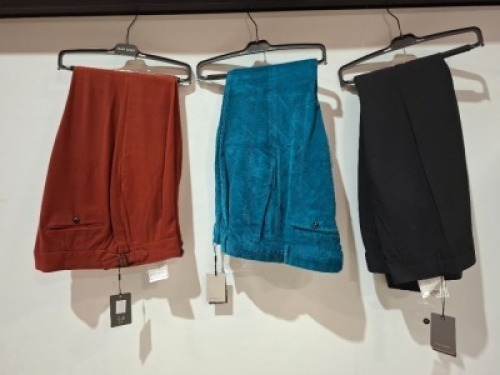 10 X BRAND NEW MIXED DAN JOHN SUIT PANTS LOT IN VARIOUS STYLES AND COLOURS TO INCLUDE BLUE - NAVY - BLACK - BLUE - RED RRP-&pound;49.99 PP