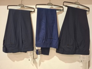 10 X BRAND NEW MIXED DAN JOHN SUIT PANTS IN BLUE IN VARIOUS SIZES RRP-49.99 PP