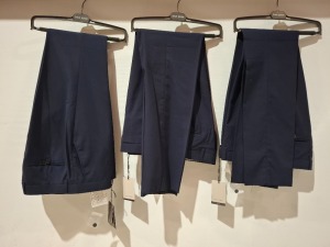 10 X BRAND NEW MIXED DAN JOHN SUIT PANTS IN BLUE IN VARIOUS SIZES RRP-49.99 PP