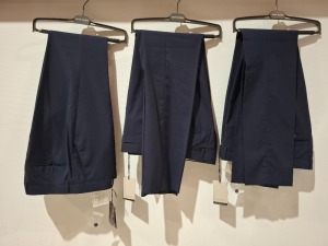 10 X BRAND NEW MIXED DAN JOHN SUIT PANTS IN BLUE IN VARIOUS SIZES RRP-49.99 PP