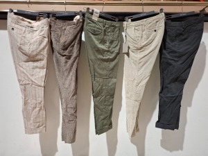 10 X BRAND NEW MIXED DAN JOHN PANTS - SUIT PANTS LOT IN VARIOUS STYLES AND COLOURS TO INCLUDE BROWN CORDROY - WHITE CHINOS - GREY PANTS BIEGE CORDROY - BIEGE SUIT PANTS ETC ALL IN VARIOUS SIZES RRP-£49.99 PP