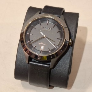 3 X BRAND NEW KANSKE DENMARK KANT AUTOMATIC (KINETIC) WATCHES BLACK FACE / BLACK BEZEL / BLACK STRAP ORIG RRP £299 - TOTAL £897