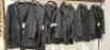 6 X BRAND NEW DAN JOHN BLACK HOODED BIB COATS IN BLACK IN SIZES 56 , 52 , 50 , 44 , 60 , 46 , - RRP EACH &pound;159 - TOTAL &pound;954
