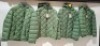 4 X BRAND NEW DAN JOHN PUFFER JACKET IN GREEN IN SIZES M , XL , L - RRP EACH &pound;80 - TOTAL RRP &pound;320