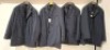4 X BRAND NEW DAN JOHN JACKET / COAT IN NAVY BLUE IN SIZES 54 , 56 , - RRP EACH &pound;144 - TOTAL &pound;576