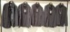 5 X BRAND NEW DAN JOHN TRENCH CON PETTORINAS IN BLACK IN SIZES XL AND XXL - RRP EACH &pound;180 - TOTAL &pound;900