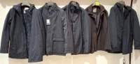 5 X BRAND NEW DAN JOHN JACKETS / COAT 4 IN NAVY BLUE IN SIZES M , XL , AND ONE BROWN IN SIZE XL - RRP EACH &pound;150 - TOTAL RRP &pound;750